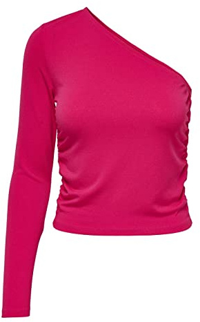 ONLY Kvinnors ONLSANSA One Shoulder Top JRS Shirt, Love Potion, M