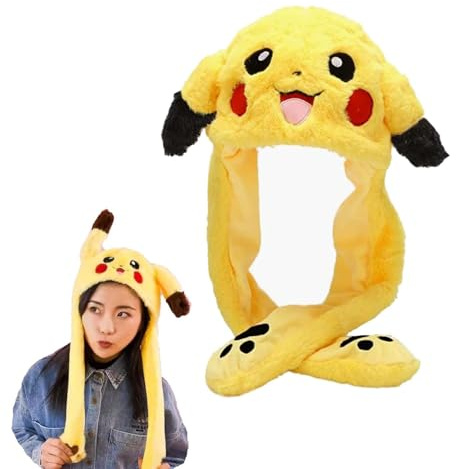 Bonnet avec oreilles mobiles, bonnet de lapin, chapeau de lapin en peluche, Père Noël, cosplay, vacances, Halloween, carnaval, fête, cadeau pour femme, fille, enfant