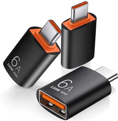 Avigers 3 Pack USB C to USB Adapter, Male to Female, For iPhone 15/16 MacBook Air Pro iPad Dell XPS & More Type C/Thunderbolt Devices