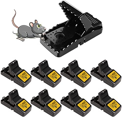 ANLICAE 8er Set Mausefalle – Rattenfalle Schlagfalle Mouse Trap Profi Mäuse Falle, wiederverwendet für Haus und Garten