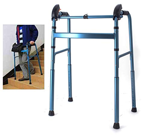 Gehgestell, Gehbock für Senioren,faltbarer Gangtrainer für den Innenbereich im Freien, Gehhilfe Gehbock Leicht Höhenverstellbar Gehhilfe für Senioren Aus Aluminium,