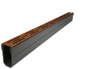 Wovar Entwässerungsrinnen schmal Cortenstahl 1000 x 55 x 100 mm - Pro Stück