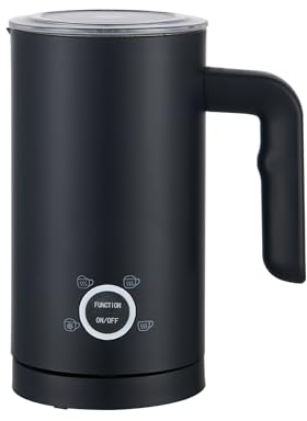 Silver Style - Mousseur de lait, thé matcha - Noir, 500W, chauffe avec 4 fonctions, capacité 300ml, arrêt automatique, sélecteur avec rétroéclairage LED, 15 recettes incluses !