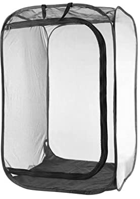 Butterfly House, Stick Insect Enclosure, 15.8x15.8x23.6inch Collapsible Butterfly Cage Transparent Insect Cage Net, Caterpillar Butterfly Habitat for Butterflies Insects Raising