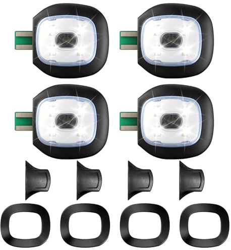 4PCS USB Rechargeable Light for LED Beanie Hat Replacement Headlamp for Lighted Hat 3 Brightness Modes Hands Free Flashlight Headlight Cap DIY Light for Walking Night Outdoor Work Camping Fishing