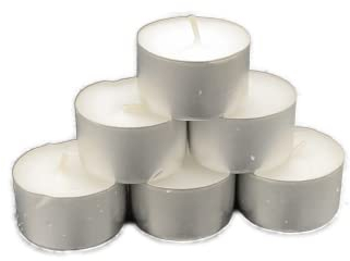 200 Teelichter in Premium Qualität mit 8 Stunden Brenndauer - Kerzen in Weiß mit Silberschale für Windlichter, die Gastro/Gastronomie & Weihnachten - Großpackung mit Langer Brennzeit