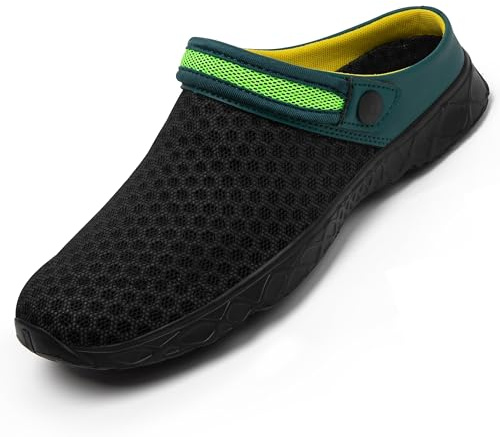 SAGUARO Unisex ventilerande sommartofflor storlek 36–48, Mörkgrön, 43 EU