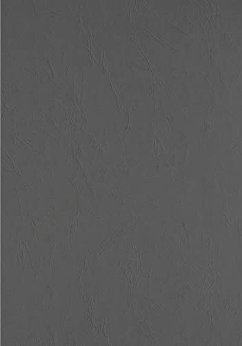 100 PREMIUM Einbanddeckel Lederstruktur A4, 270g/m², 297 x 210 mm, Rückenkarton (Grau)