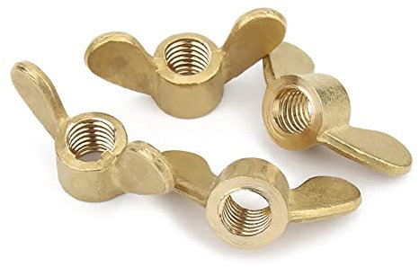 CONPHERON Ecrou Papillon en Laiton à Haute Résistance, Ecrou à Oreille M5, 6 Pièces