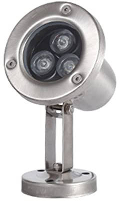 WZYJLyds Foco de Estanque Submarino Fuente de Iluminación LED de Bajo Voltaje 12V Impermeable IP68 Acero Inoxidable Iluminación Subacuática para Piscina, Fuente, Estanque(Blanco cálido,3W)