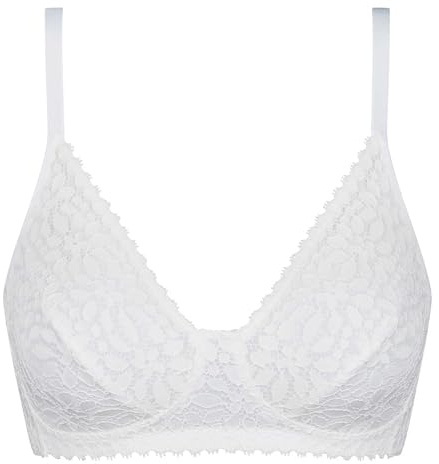 DIM Soutien-Gorge Femme Daily Dentelle | Armatures | Dentelle Florale Ajourée | Maintien et Confort