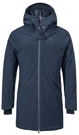 Schöffel Damen Ins Parka Style Crivat WMS, wasserdichte und atmungsaktive Winterjacke, komprimierbarer, leichter Parka mit nachhaltiger Wattierung, navy blazer, 40