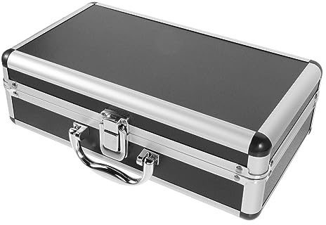 HEMOTON Estuche Profesional para Micrófono Inalámbrico con Mango Resistente Y Compartimento Ajustable Caja De Almacenamiento para Micrófonos Portátiles Receptores Y Accesorios para Viajes
