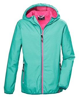 killtec Flicka funktionell jacka/regnjacka med huva KOS 138 GRLS JCKT, aqua, 164, 42988-000