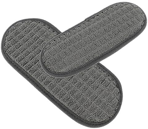 ROMISBABA 2pcs Refrigerator Drip Tray Absorbent Water Drip Catchers Grey Grid Pattern Oval Shape Fridge Mat for Mini Fridges and Home Supplies
