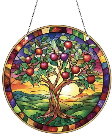Apple Tree Ornament, Tree of Life Ornaments for Christmas Tree, Tree of Life Christmas Ornaments - Tree of Life Decor - Gifts for Apple Lovers, Tree of Life Gifts - Acrylic Ornaments