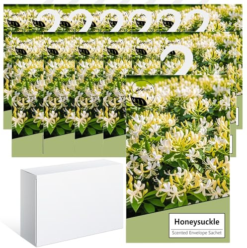 14PCS Sachet Parfumé Armoire Sent Bon Maison, Sachets Lavande Placards Parfum Voiture, Sachet Armoire Parfumé, Parfum Ambiance Maison Parfum d'intérieur, Desodorisant Vetement Armoire (Chèvrefeuille)