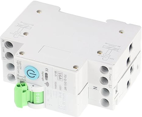 Pwshymi 1P+N Smart WiFi-strömbrytare med Intelligenta Funktioner för hem- och Kontorsbruk, 16A AC230V, Flamskyddande Material