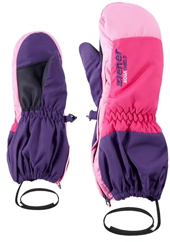 Ziener Levi - Guanti da Sci per Bambini, per Sport Invernali, Impermeabili, Traspiranti, Viola Scuro, 80 cm