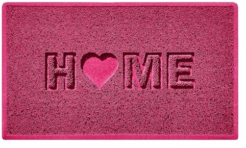 Nicoman LOVE at HOME Doormat 75x44cm - Compassion Pink|Heavy Duty Non-Slip|Indoor/Outdoor|Entrance Barrier Dirt-Trapper Floor Mat|Home Patio Garden Conservatory Door Mat|Home Heart