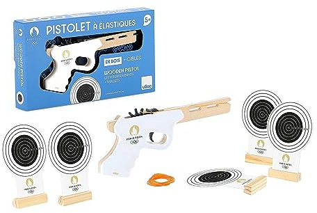 Vilac - Edizione speciale per le Olimpiadi 2024 - Pistola elastica - Giocattolo con licenza - Giocattolo per bambini dai 5 anni - Giocattolo unico - 240500, Beige