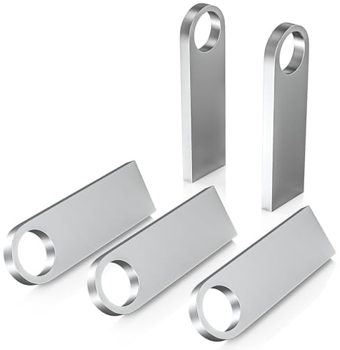 Pendrive 8GB 5 Piezas, ABLAZE Mini Metal Memoria USB 2.0 Impermeables 8 GB Pen Drive 5 Pack para computadora portátil, computadora, televisión, automóvil