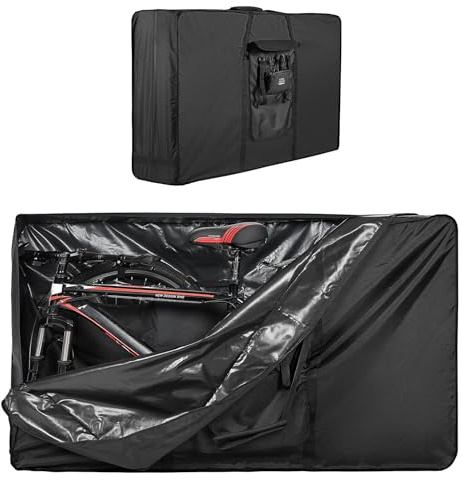 KEMIMOTO Fahrrad Transporttasche für 26-29 Zoll Faltrad Mountainbik, 900D Oxford wasserabweisend Fahrrad-Aufbewahrungstasche, Fahrradtasche Flugzeug, für Rennrad Klapprad
