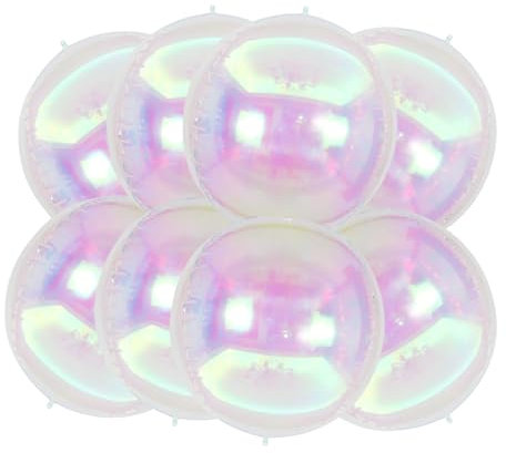 GWAWG 8 palloncini rotondi iridescenti 4D, 30,5 cm, colorati, olografici, in Mylar per ragazze, compleanni, matrimoni, baby shower