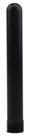 Tubo para ducha anal 15 cm negro - Boquilla limpiadora íntima universal para irrigador anal, material POM libre de ftalatos y diseño alargado ergonómico