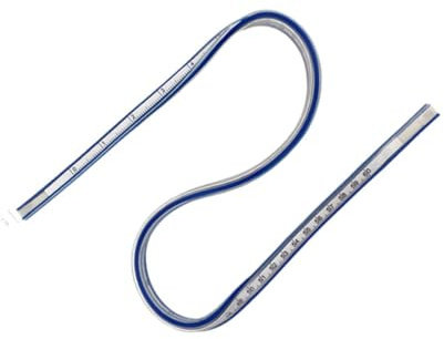 SUIOPPYUW Flexibel kurvlinjal Mjukt mätverktyg för ritningar och tekniska projekt med pålitlig flexibilitet Ritverktyg Linjal Flexibel böjd, 60 cm