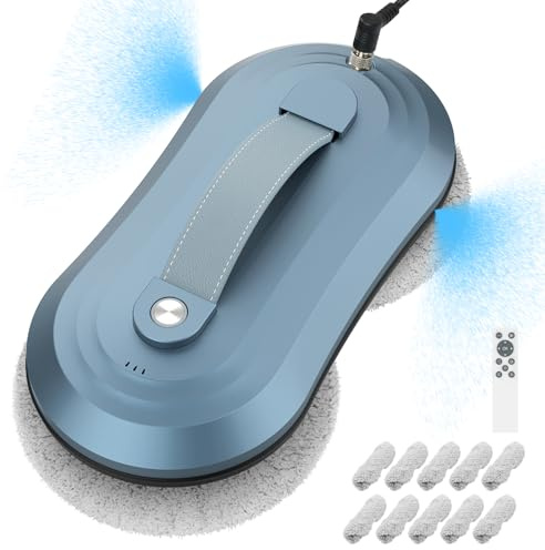Fensterputzroboter, 5600Pa Automatischer Fensterroboter Mit Wasserstrahl, Fensterroboter mit Sprühfunktion, Fensterreiniger Roboter Elektrisch der Fensterputzroboter Rahmen/Rahmenloses Fenster