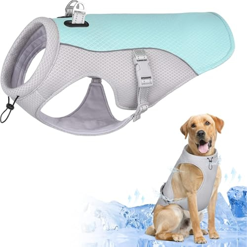 Bamda Pet Cooling Vest for Small Dogs & Cats, Blue XS