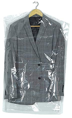 RINTATI 30 Stück Transparente Plastik kleidersäcke 60×90 cm Hängende Kleidung Staubdicht Schutzbezüge für Zuhause Aufbewahrung von Kleidung und Trockenreinigung.