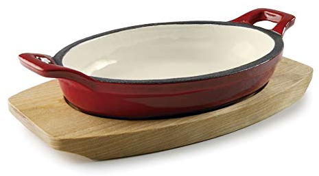 Lacor - Casseruola ovale, Alluminio, Rosso sfumato, 21'7x15 cm