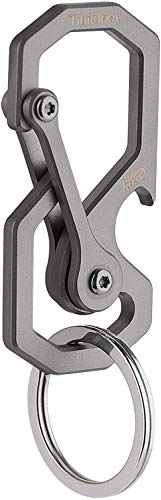 Titanium Keychain for Men & Women - Heavy Duty Carabiner Clip with Bottle Opener, Rust-Free EDC Key Organizer for Car Keys, Outdoor Gear, Camping & Everyday Carry Key Chain