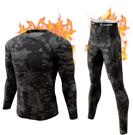 Mens Thermal Underwear Long Johns Set Cold Weather Hunting Base Layer
