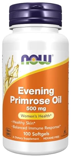 Now Foods, Evening Primrose Oil (Olio di Enotera), con Acido Gamma Linolenico, 500mg, 100 Capsule Morbide, Testato in Laboratorio, Senza Soia, Senza Glutine, Non OGM