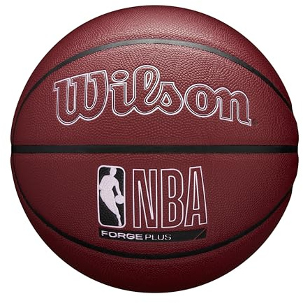 Wilson NBA Forge Plus Indoor/Outdoor Basketball - Maroon, Size 7-29.5
