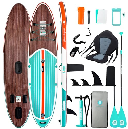 Niphean Tabla Paddle Surf Hinchable para Adultos con Todos los Accesorios, 320cm Paddle Surf Hinchable para Todos los Niveles, Sup Capacidad 200kg para 2 Personas, Stand up Paddle Board con Asiento