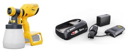 Bundle of WAGNER Sistema de pulverización de Pintura con batería Wood&Metal Sprayer W 250 18V+Wagner Starter-Kit 18V: Bosch 18V batería de Iones de Litio de 18V y un Cargador – Power for All Alliance