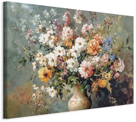 murando - Quadro Natura Morta Fiori 60x40 cm 1 Pezzo - Stampa su Tela Strutturata - Quadri Moderni Camera da Letto - Pannelli Decorativi per Pareti Decorazioni da Parete Decori b-H-10219-b-a