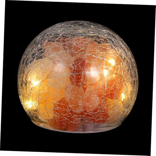 FUTUREORYY Luce Di Sale Himalayano in Cristallo Naturale, Lampada Da Notte Decorativa Per Camera Da Letto, Lampada Notturna Di Design Chic Per Arredamento e Atmosfera Relax