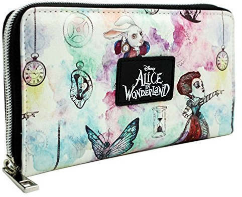 Alice In Wonderland Through The Looking Glass Portemonnaie Clutch Münzfach & Kartenhalter, Weiß