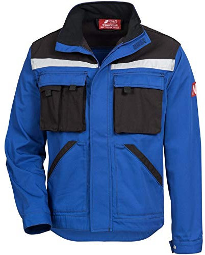 Nitras Motion TEX Plus - Arbeitsjacke für Damen & Herren - Schutzjacke verstärkt durch Canvas - Blau/Schwarz Gr 56