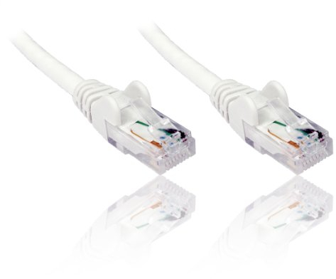 PremiumCord nätverkskabel, Ethernet, LAN & Patch-kabel Cat6, UTP, snabb flexibel och robust RJ45-kabel 1 Gbit/S, AWG 26/7, kopparkabel 100% Cu, vit, 5 m