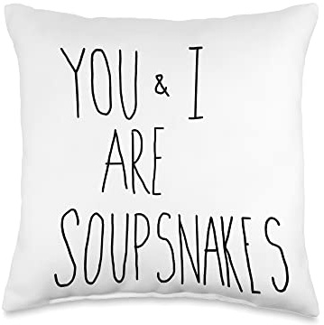 Soup Snakes Throw Pillow