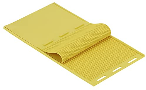 Luqeeg Molde Prensa Cera Abeja, Velas Bricolaje 2 Piezas, Hoja Vela Panal Cera Abejas Suministro Accesorios Apicultura Impresora Moldes Prensa Hojas Nido Abeja Que Hacen el Molde, Amarillo