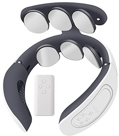 Tragbar Nackenmassagegerät Halswirbelsäulen-Massagegerät mit Fernbedienung Elektrisches Impuls-Nackenmassagegerät 4 Modi 6 Massageköpfe Nacken-und Schulterinstrument Elektromagnetisches Massagegerät