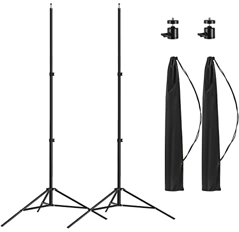 2 Pack Aluminum Light Photography Tripod Stand with Case,Altson 7 Feet Portable Photo Video Tripod Stand for Speedlight, Flash, Softbox, Umbrella, Strobe Light, Camera