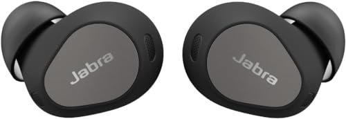 Jabra Elite 10 Wireless Earphone - Active Noise Cancelling Headphones Enhanced with Dolby Atmos Peripheral Sound - Multipoint Bluetooth, Wireless Charging - Titanium Black